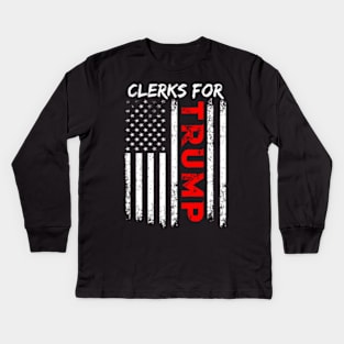 Clerks For Trump Take America Back Kids Long Sleeve T-Shirt